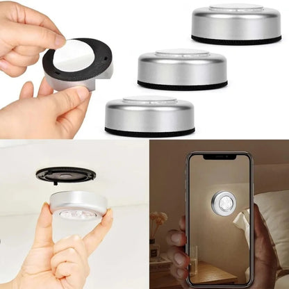 LED Battery Powered Tap Push Light (Pack of 2)