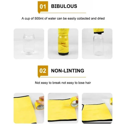 Car Microfiber Cleaning Towel (Pack of 3)