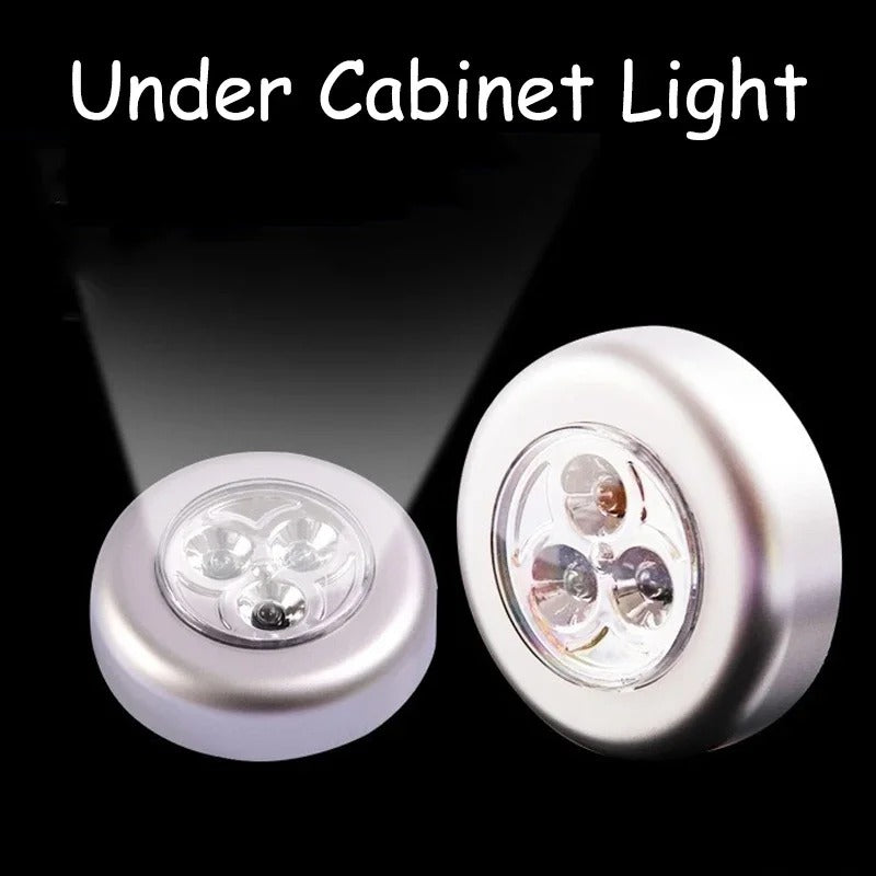 LED Battery Powered Tap Push Light (Pack of 2)