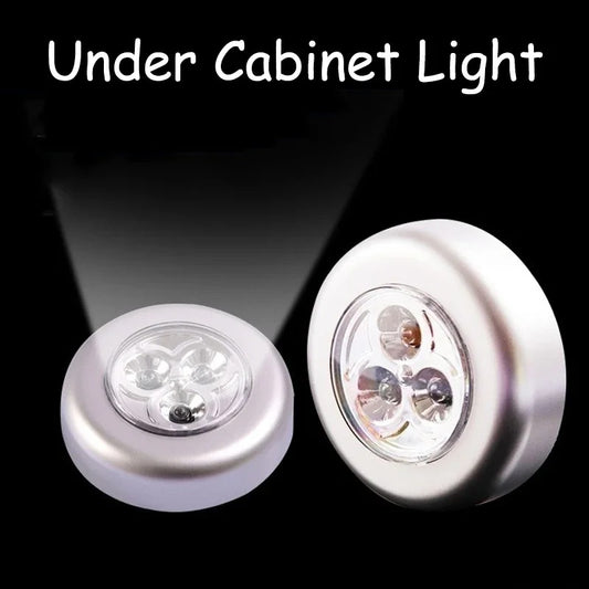 LED Battery Powered Tap Push Light (Pack of 2)