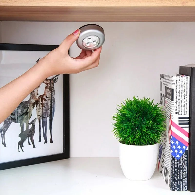 LED Battery Powered Tap Push Light (Pack of 2)